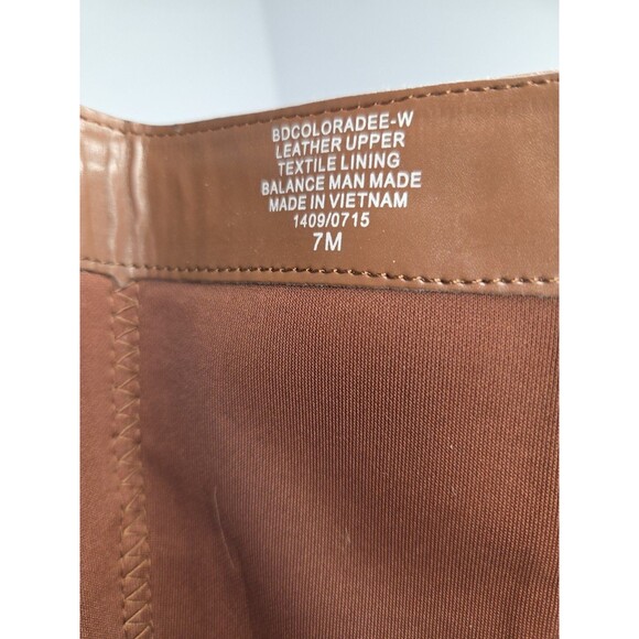 Bandolini Black Leather Riding Boots Zip Closure Brown Leather Accents Sz 7 M - Picture 10 of 15